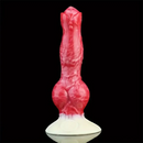 8.03in Fantasy Big Dog Knot Silicone Soft Dildo For G-Spot Stimulation