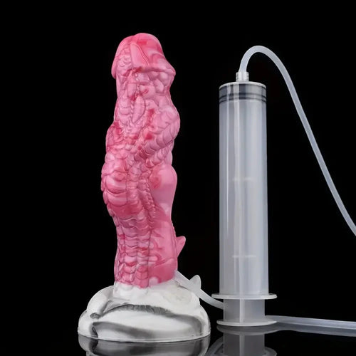 8.03in Realistic Animal Alien Dragon Ejaculating Silicone G-spot Dildo