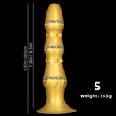 8.07in 11.22in Gold Silicone Super Large Anal Plug Dildo Anal Exercises