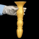 8.07in 11.22in Gold Silicone Super Large Anal Plug Dildo Anal Exercises