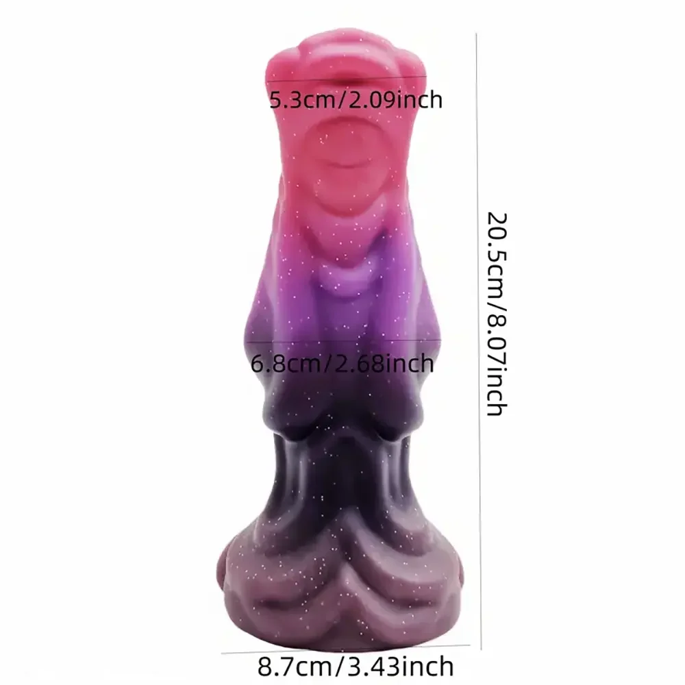 8.07in Fantasy Silicone Soft Big Dildo Monster Thick Penis Anal Vagina Toy