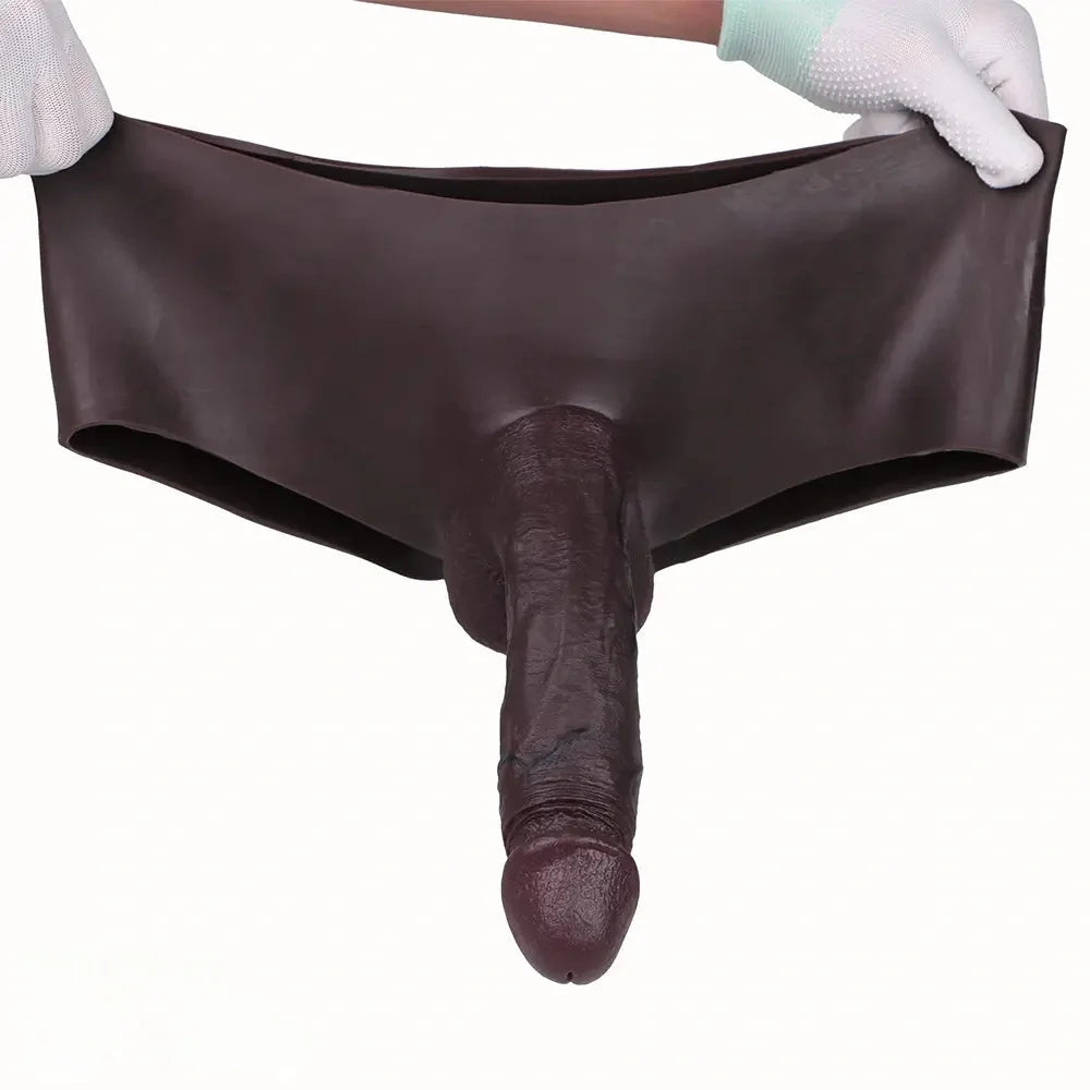 8.07in Hollow Strap on Dildo Panty Silicone Soft Sex Toy For Women