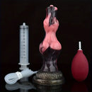 8.07in Luminous Squirting Knot Animal Big Silicone Soft Dildo For Anal Play