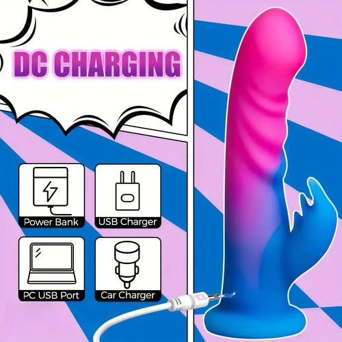 8.07in Realistic Dildo Vibrator 10 Thrusting Modes Consolador For Clit Sex