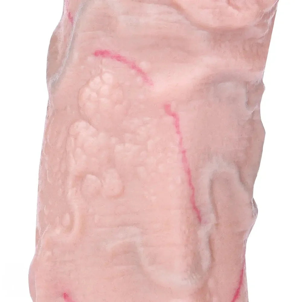 8.07in Realistic Strap on Penis Extender Cock Sleeve Dildo Stretchable Cock Ring