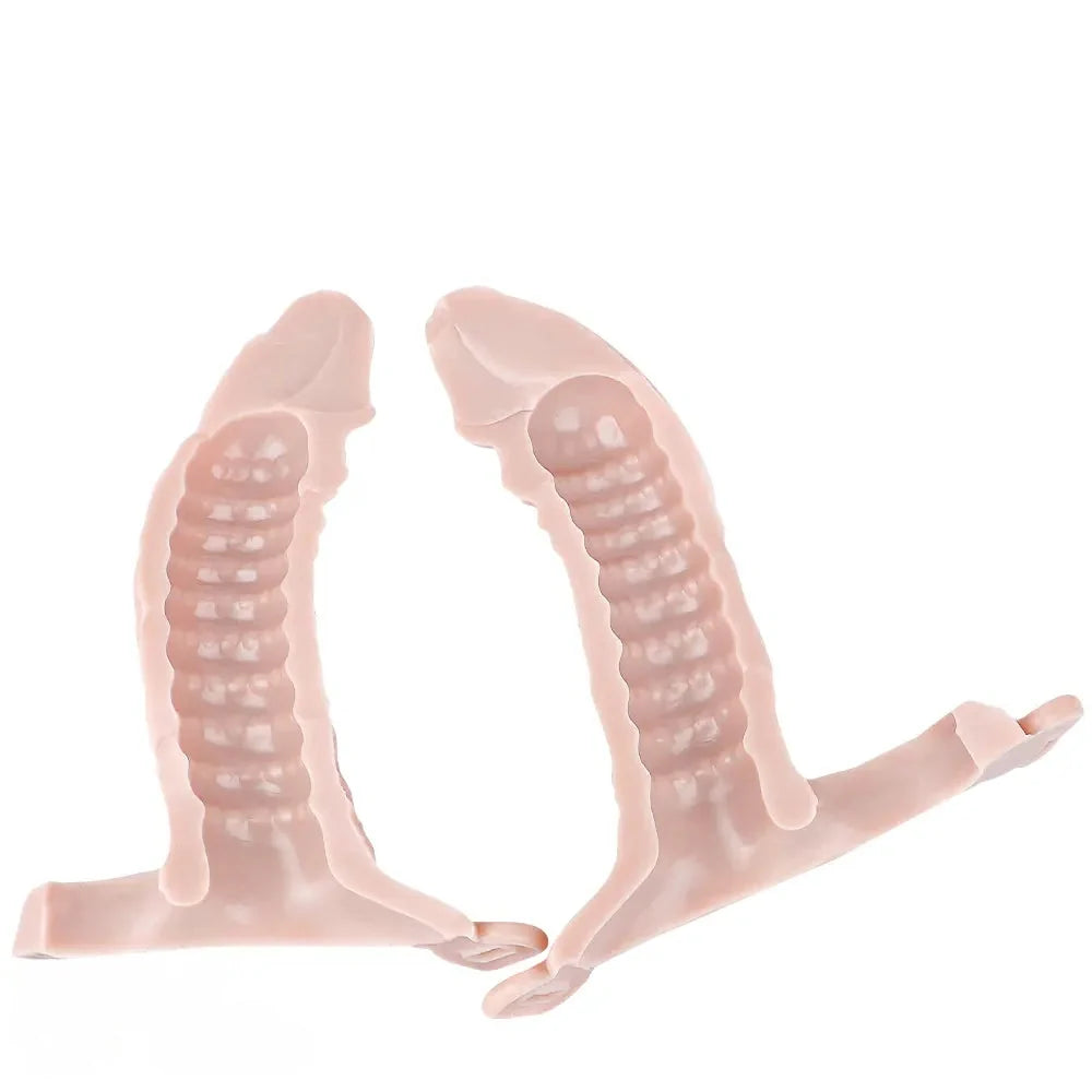 8.07in Realistic Strap on Penis Extender Cock Sleeve Dildo Stretchable Cock Ring