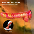 8.11in CATERPILLAR Gilded Mixed Color Creative Silicone Dildo SM Sex Toy