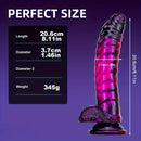 8.11in CATERPILLAR Gilded Mixed Color Creative Silicone Dildo SM Sex Toy