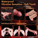 8.11in Realistic Penis Silicone Soft Dildo Vibrating Sleeve Extender Intimacy Game