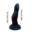 8.15in PVC Dragon Large Black Dildo For Women Strong Suction Cup
