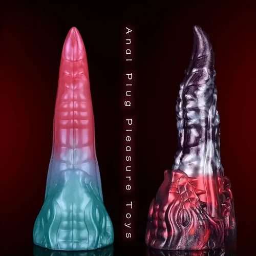 8.18in Dragon Monster Real Silicone Soft Dildo Penis Anal Expander