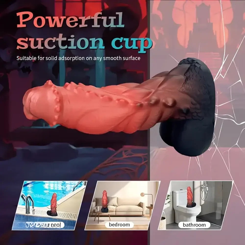 8.1in 9.25in 10.51in Big Spiked Soft Monster Fantasy Dildo For Female Sex