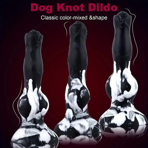 8.1in Realistic Silicone Squirting Dildo For Beginner Knot Ejaculating Dog Dildo