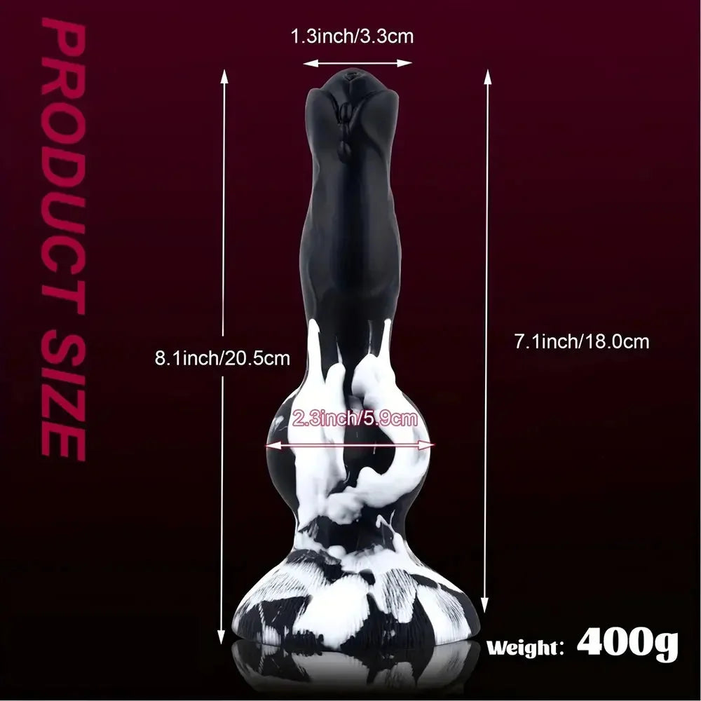 8.1in Realistic Silicone Squirting Dildo For Beginner Knot Ejaculating Dog Dildo