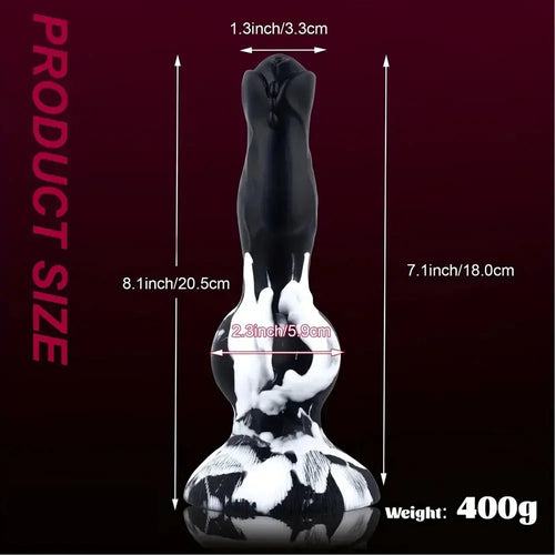 8.1in Realistic Silicone Squirting Dildo For Beginner Knot Ejaculating Dog Dildo