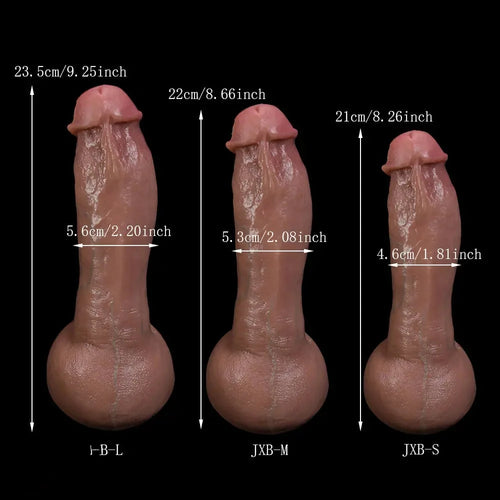 8.26in 8.66in 9.25in Real Silicone Soft Big Dildo For Women Masturbator