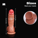 8.26in 9.05in 9.84in 11.81in Realistic Curved Big Penis Dildo For Hands-Free Use