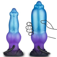 8.26in Fantasy Monster Knot Inflatable Silicone Dildo Realistic Felt Texture