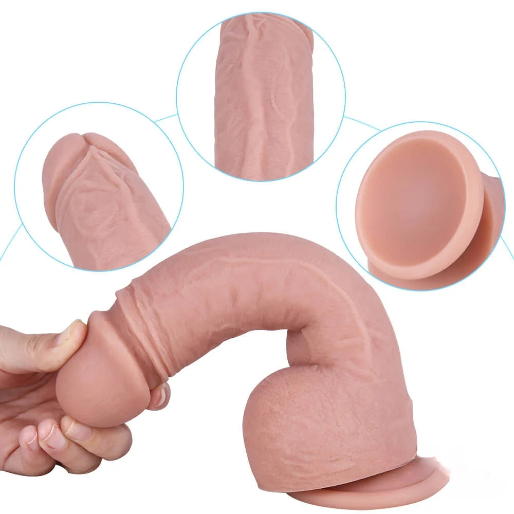 8.26in First-Timer Penis Dildo For Female Vagina Anal Masturbation