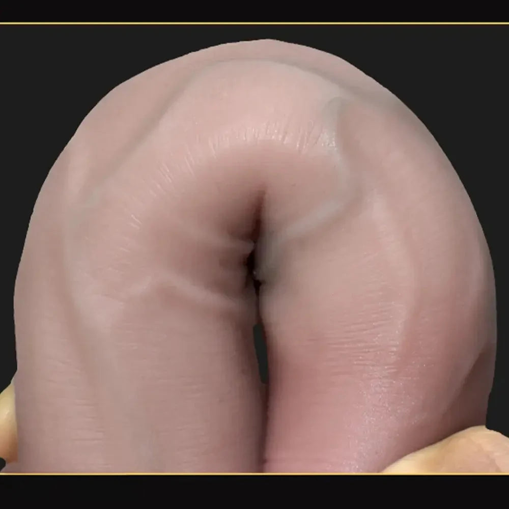 8.26in Large Silicone Soft Super Realistic Uncut Dildo Vaginal Stimulator