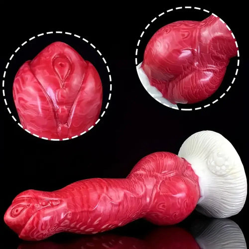 8.27in 9.2in 10.8in Fantasy Dog Cock Silicone Big Knot Soft Women Dildo