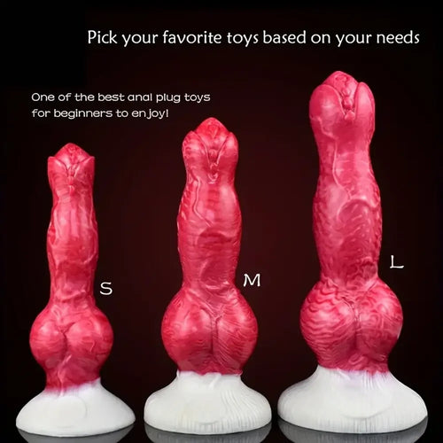 8.27in 9.2in 10.8in Fantasy Dog Cock Silicone Big Knot Soft Women Dildo