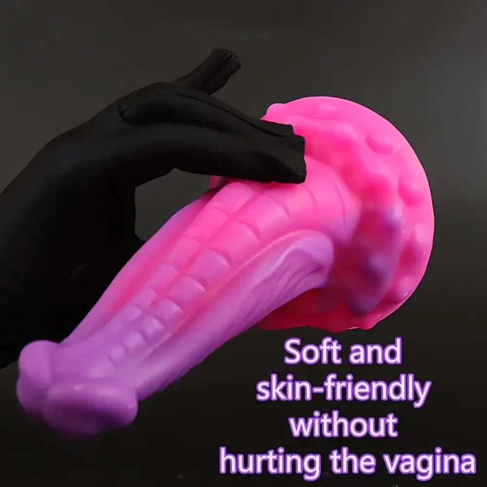 8.27in Big Soft Silicone Dragon Monster Dildo For Women Couples Orgasm