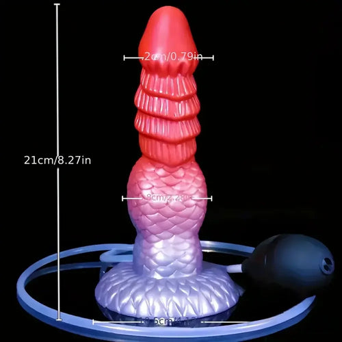 8.27in Fantasy Monster Squirting Dragon Big Silicone Soft Dildo