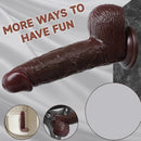 8.27in Moveable Skin Squirting Ebony Silicone Soft Big Dildo For Love