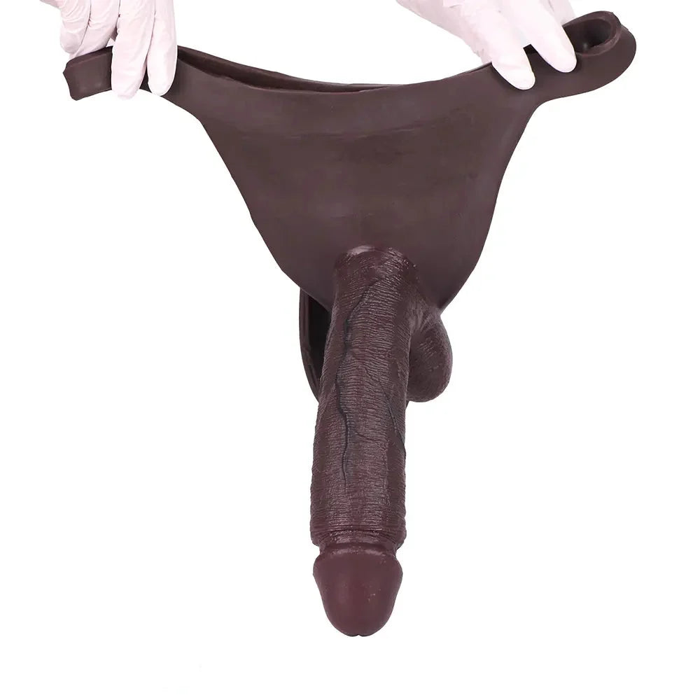 8.27in Realistic Male Penis Silicone Hollow Strap on Dildo Panty For Sex
