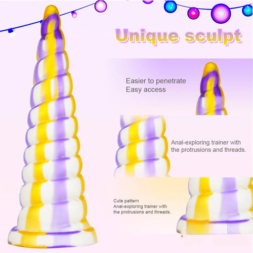 8.27in Unique Sculpt Dildo With Protrusions Threads For Anal Sex