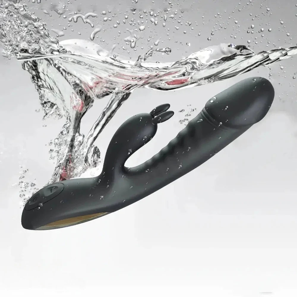 8.2in Rabbit Vibrator Double End G Spot Dildo Clitoral Stimulator