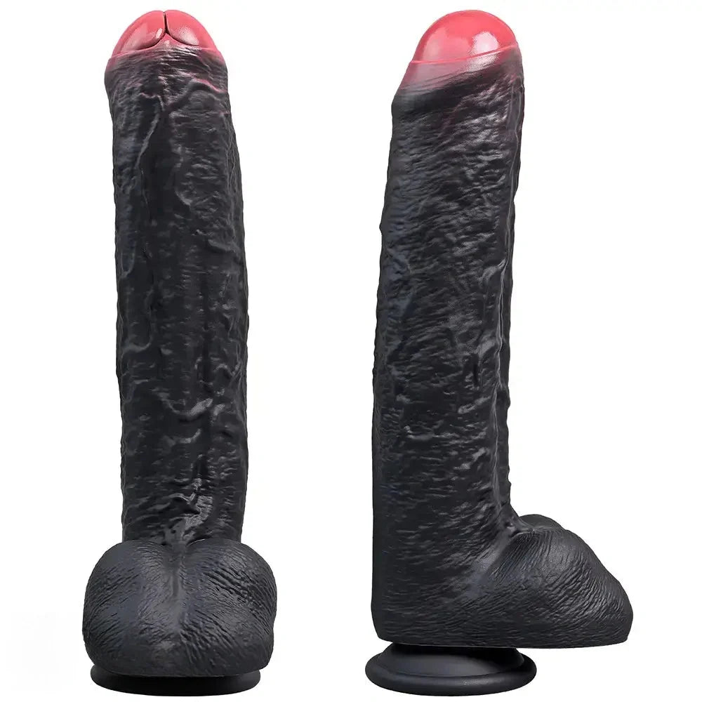 8.35in 10.43in 12.2in Uncut Large Silicone Realistic Skin Dildo Quick Orgasm