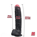 8.35in 10.43in 12.2in Uncut Large Silicone Realistic Skin Dildo Quick Orgasm