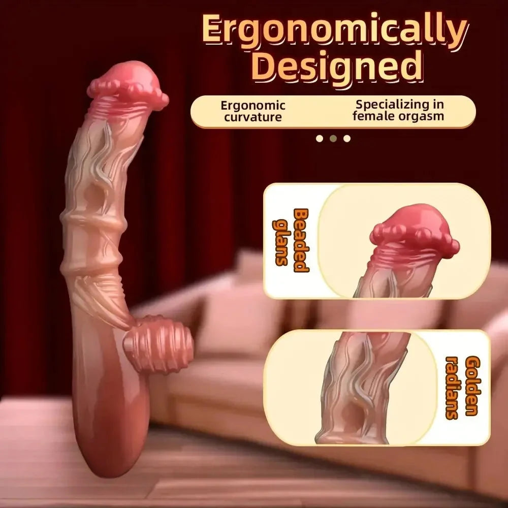 8.36in Liquid Silicone Massage Wand Odd Handle Dildo With Textured End