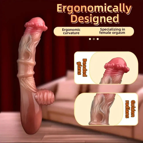 8.36in Liquid Silicone Massage Wand Odd Handle Dildo With Textured End