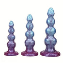 8.38in 10.15in 11.81in Beaded Monster Doggy Egg Fantasy Knot Anal Dildo