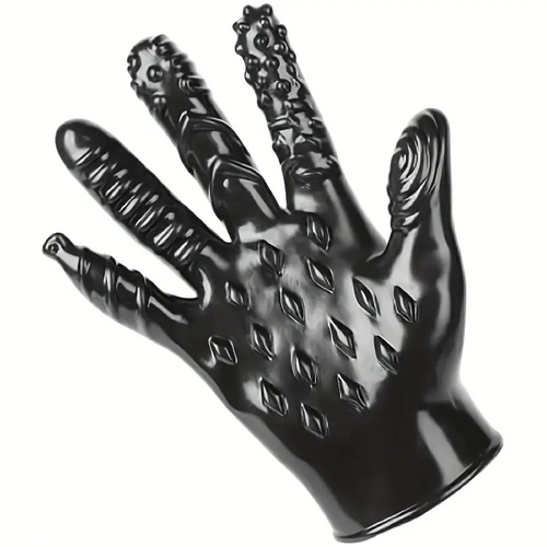 8.3in Finger Spiked Dildo Glove For Manual Massage Stimulating Sex Toy