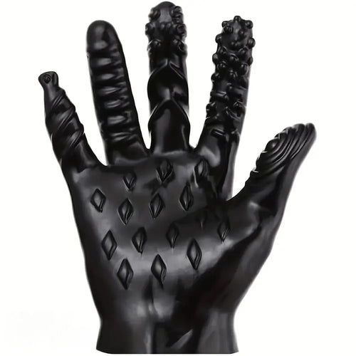 8.3in Finger Spiked Dildo Glove For Manual Massage Stimulating Sex Toy