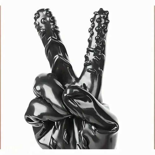8.3in Finger Spiked Dildo Glove For Manual Massage Stimulating Sex Toy
