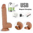 8.3in Pure Liquid Silica Gel Wireless Remote Heating Thrusting Dildo