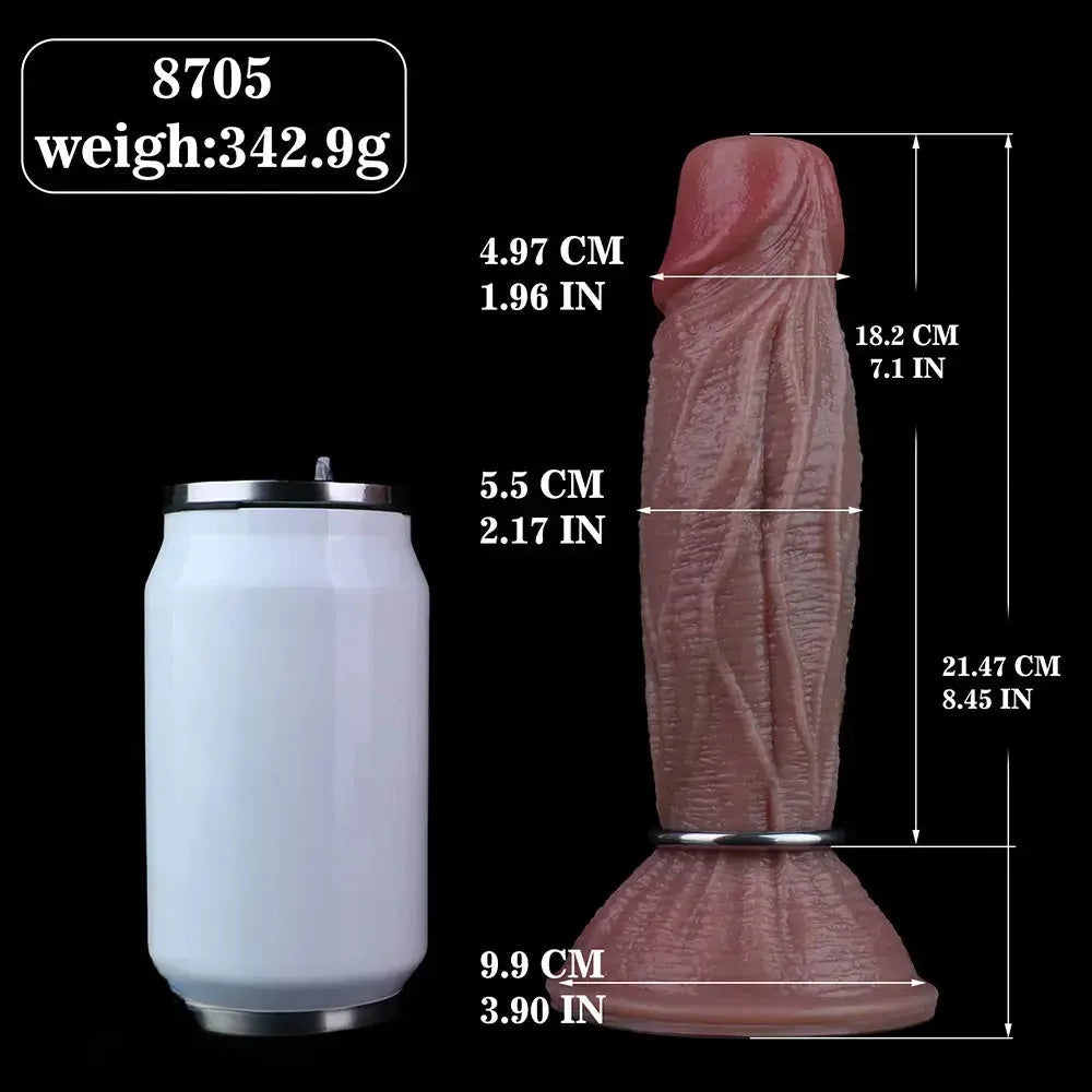 8.45in Ovipositor Platinum Silicone Dildo Soft Realistic Silicone Intimate Toy
