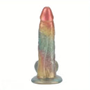 8.46in 9.84in Realistic Rainbow Fantasy Monster Soft Platinum Silicone Dildo