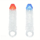 8.46in Clear Anatomy Big Spiked Cock Sleeve Dildo For Enlargement