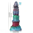 8.46in Forest Iron Spike Fantasy Monster Anal Dildo With Blue Night Light