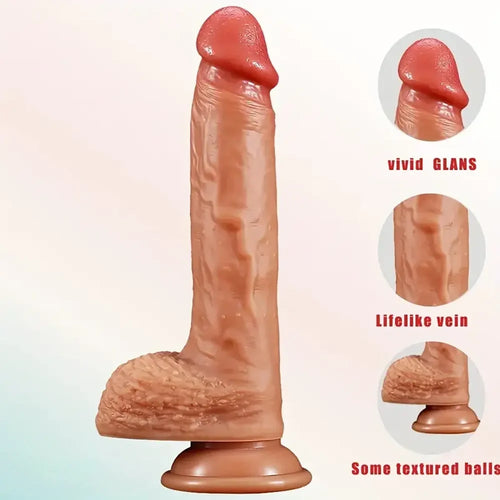 8.46in Lifelike Big G-Spot Stimulation Dildo With Suction Cup For Hands-Free