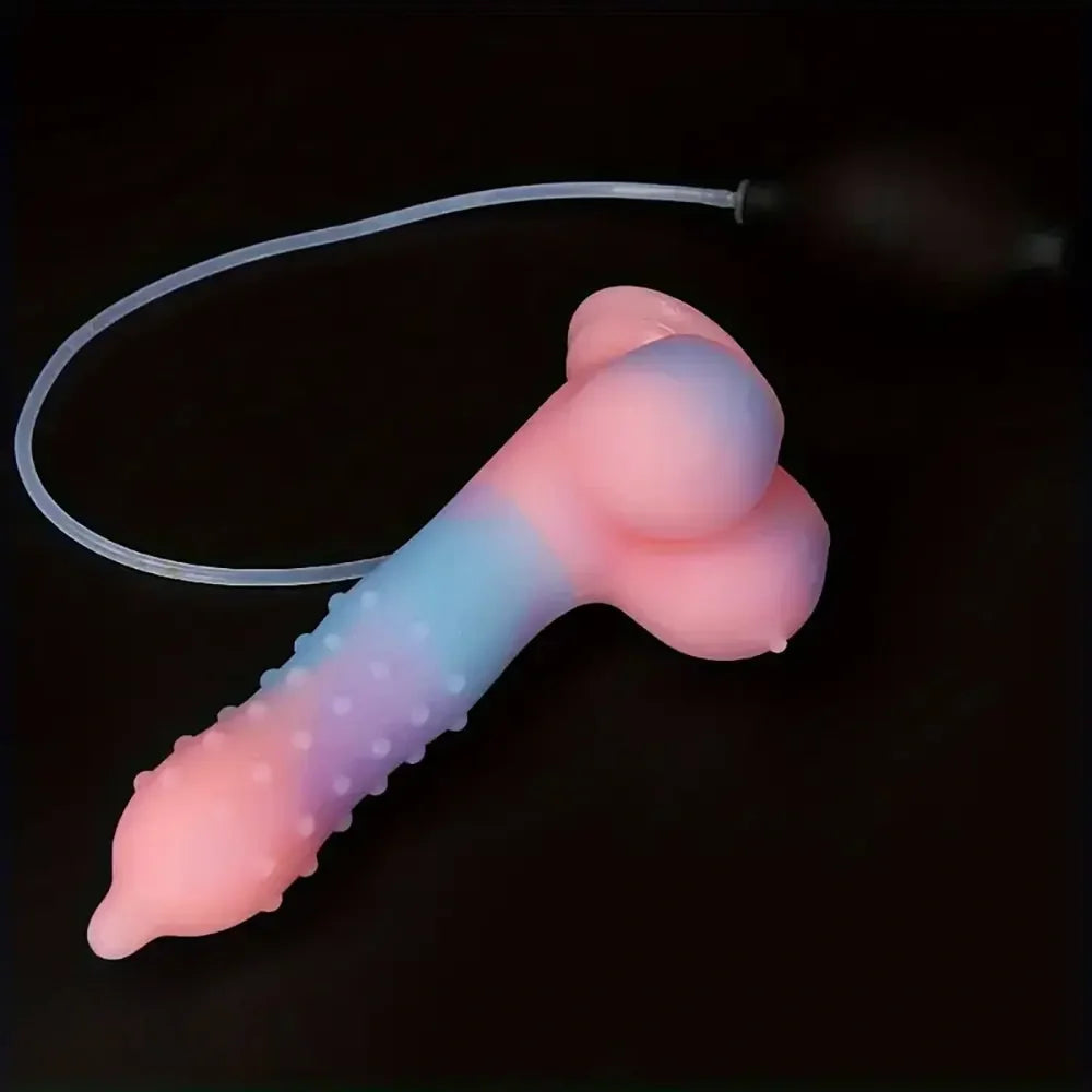 8.46in Silicone Spiked Luminous Water Spray Special-shaped Dildo