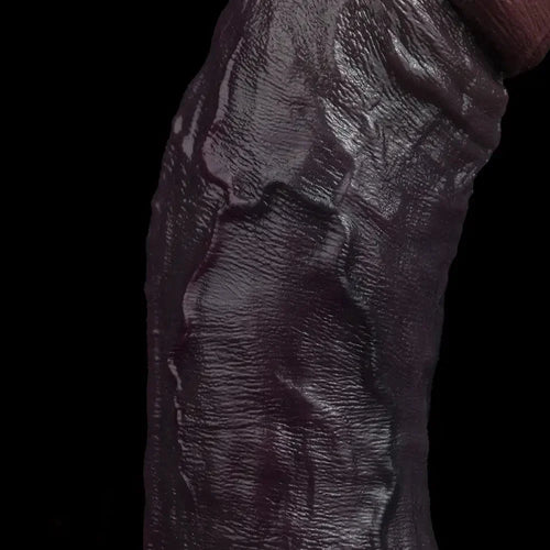8.46in Uncut Realistic Texture Design Reusable Penis Cover Dildo Sleeve