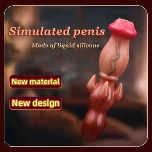 8.58in Liquid Silicone Pleasure Male Female Masturbation Fantasy Real Dildo