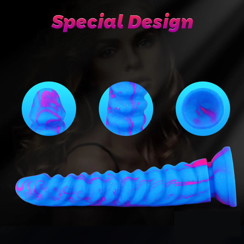8.58in Multi-colorful Dragon Double Layer Dildo Thick Big Dildo
